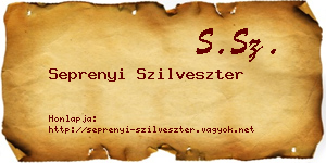 Seprenyi Szilveszter névjegykártya